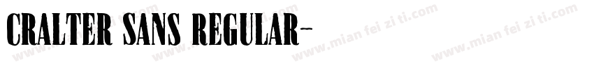 Cralter Sans Regular字体转换